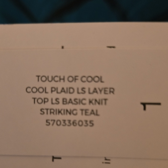 Chico's Teal and Black Geometric Long Sleeve Top - Picture 5 of 5